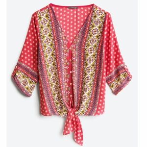 Talina Tie Front Blouse